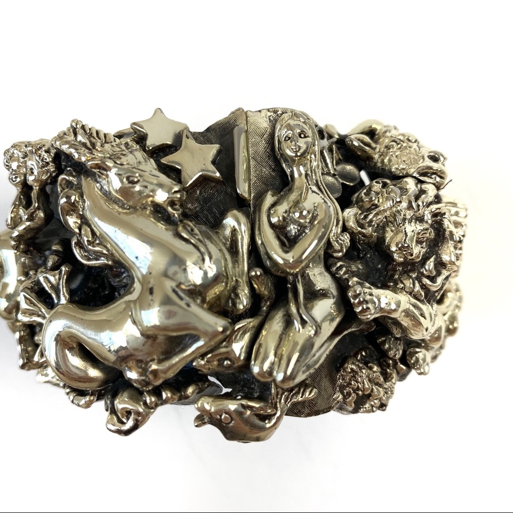 VTG Tortolani Zodiac Cuff Hinged Bracelet